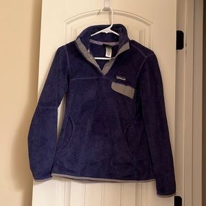 Purple Patagonia fleece pullover. Women’s extra small